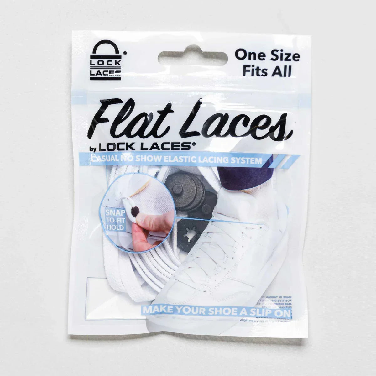 Lock Laces Flat Laces white
