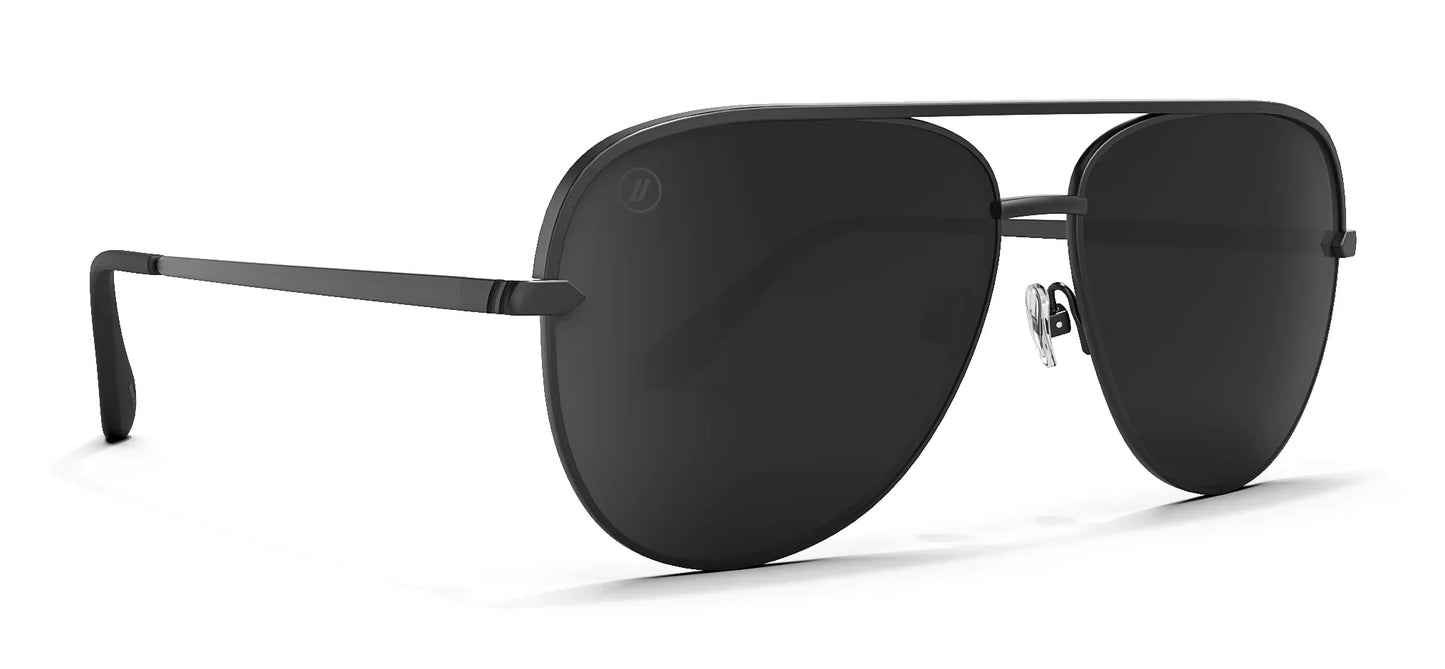 Blenders Black aviator style sunglasses on a white background