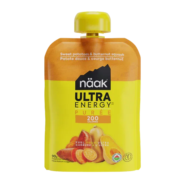 Naak Ultra Energy Puree packaging for sweet potato flavor