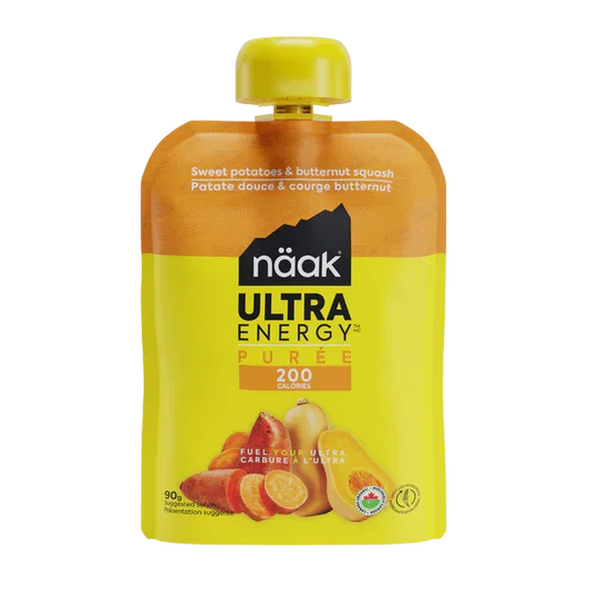 Naak Ultra Energy Puree packaging for sweet potato flavor
